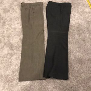 2 pairs of dress pants grey & brown